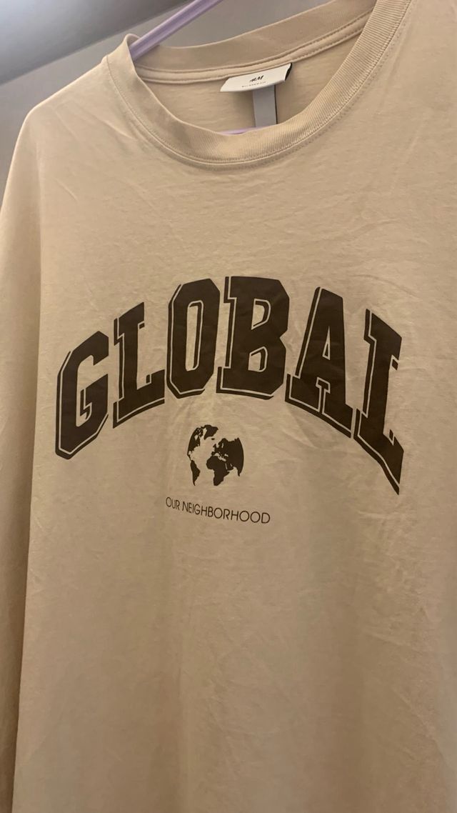 Camiseta beige H&M Global L