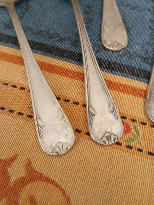 5 Cucharillas Postre Alpaca - Plata