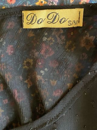 Blusa negra transparente