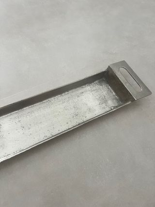 Bandeja decorativa metal plata envejecida