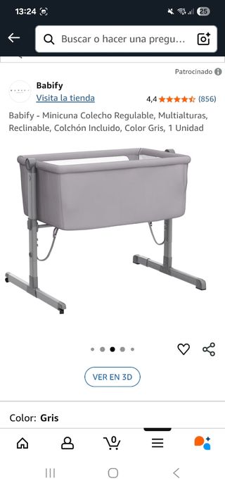 Babify Minicuna Colecho Gris