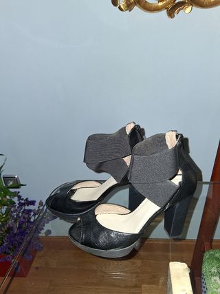 Sandalias tacón negras