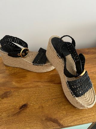 Sandalias cuña marrón botas y sandalias 