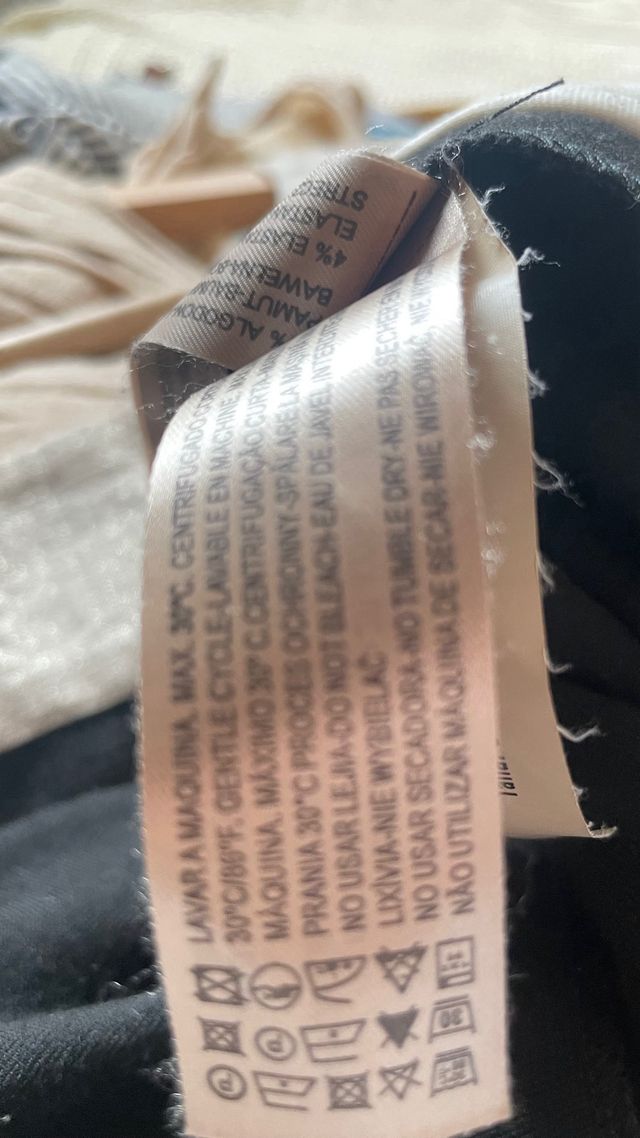 Vestido Massimo Dutti beige-negro