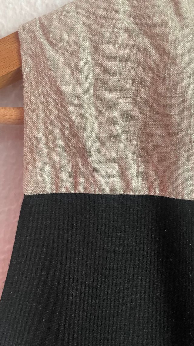 Vestido Massimo Dutti beige-negro