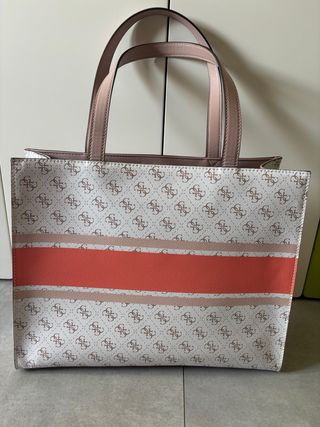 Bolso Tote Guess beige-naranja