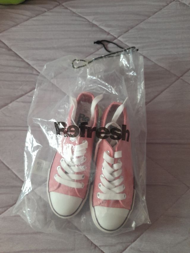 Zapatillas Refresh rosa plataforma