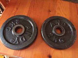 Discos de pesas 2kg - 2 unidades