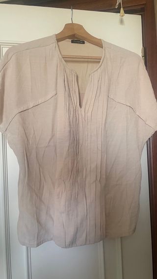 Blusa Massimo Dutti beige
