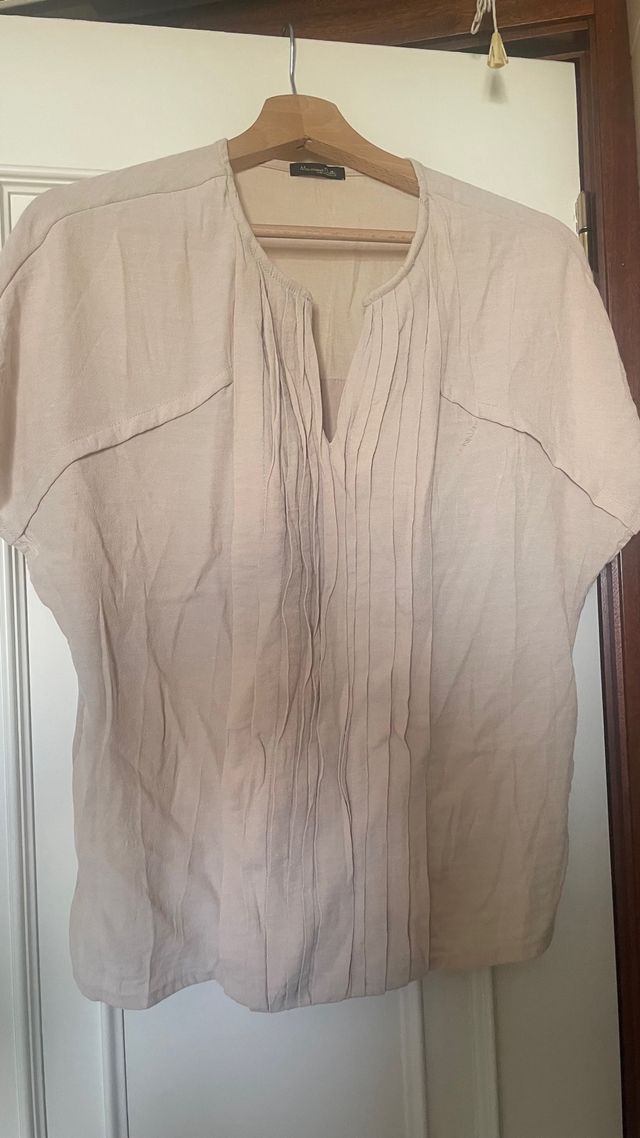 Blusa Massimo Dutti beige