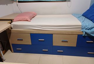 Escritorio + Cama juvenil con cajones