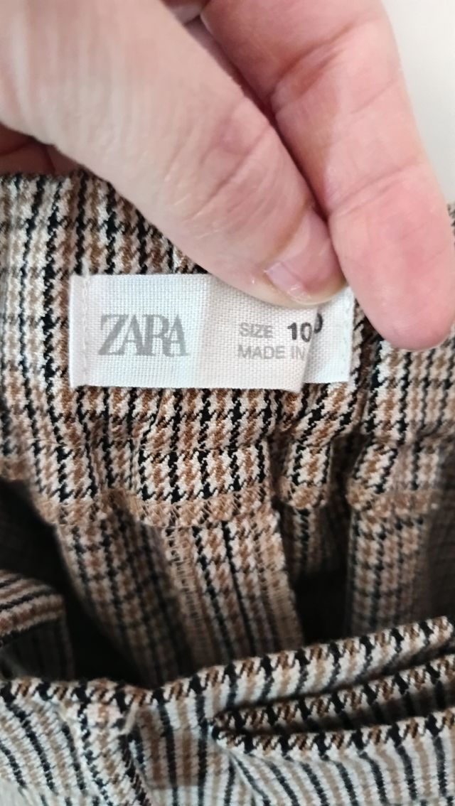 Pantalón Culotte niña beige-marrón talla 10