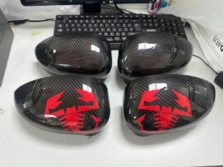 Abarth 500 Retrovisores Fibra Carbono Cover Espejo