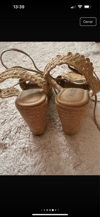 Zapatos cuñas esparto yute Miarock