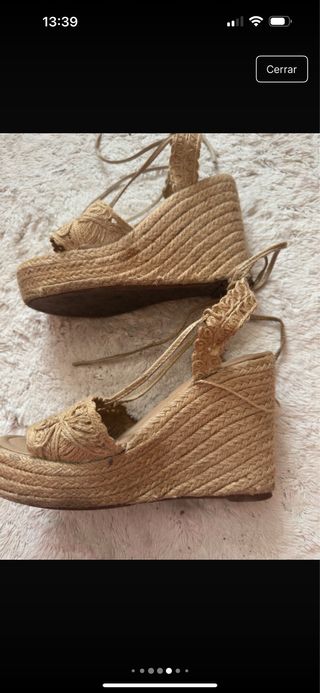 Zapatos cuñas esparto yute Miarock