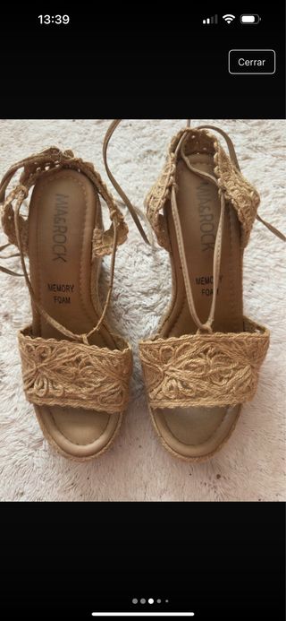 Zapatos cuñas esparto yute Miarock