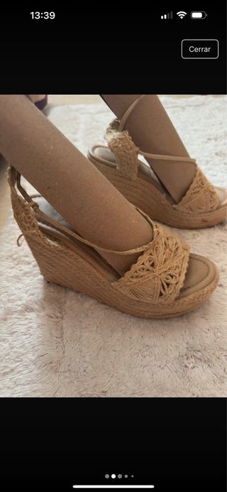 Zapatos cuñas esparto yute Miarock