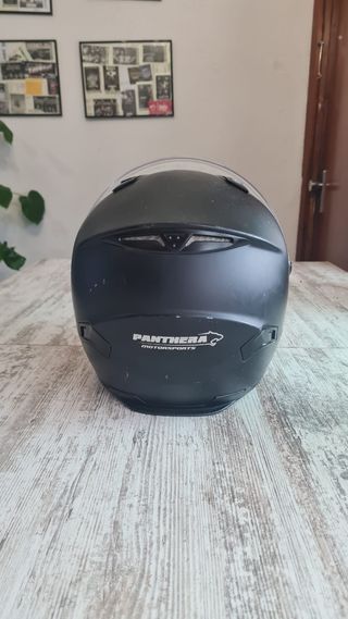 Casco moto negro mate