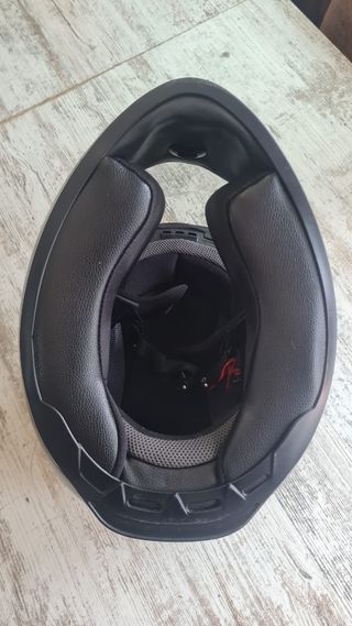 Casco moto negro mate