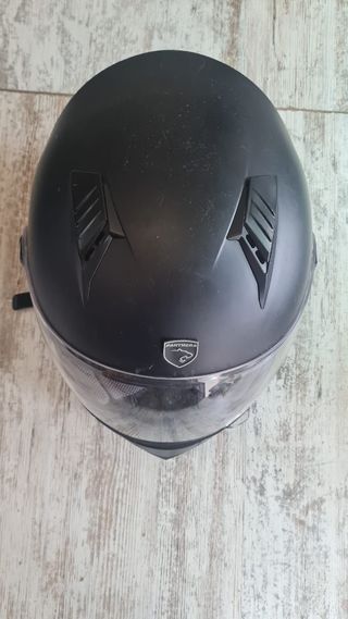 Casco moto negro mate