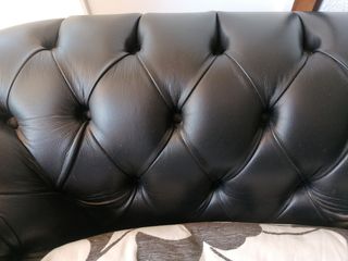 Butaca Chester piel negra