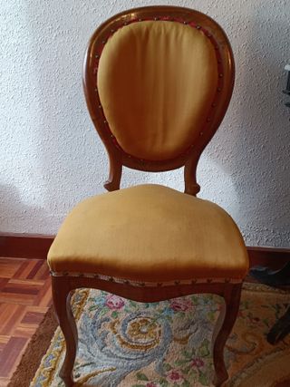 Sillería isabelina: Sofá + 2 sillones + 6 sillas