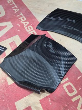 Abarth Fibra Carbono Cover Obd Airbag Salpicadero