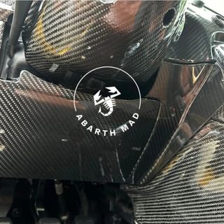 Abarth Fibra Carbono Cover Obd Airbag Salpicadero