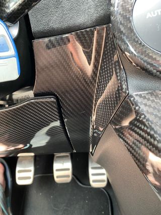 Abarth Fibra Carbono Cover Obd Airbag Salpicadero
