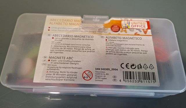 Abecedario magnético (100 piezas)