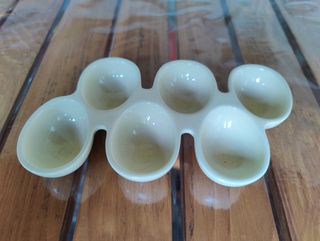 Portauova Ceramica Beige - 6 Posti