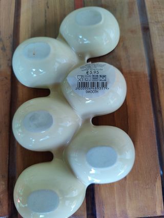 Portauova Ceramica Beige - 6 Posti