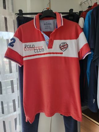 Polo Blooker maniche corte Rosso e bianca tg.Xl 