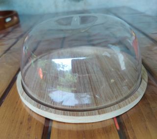 Campana porta formaggio in bambù e plastica