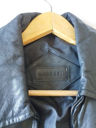 Chaqueta cuero hombre negra Pull&Bear M