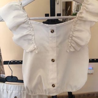 Conjunto niña blanco roto - 11/12. Buen estado