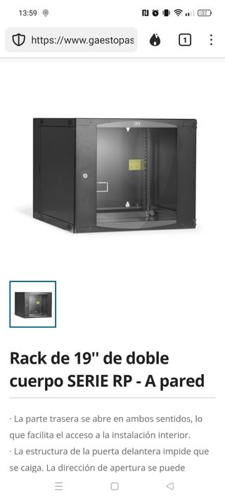 Rack 19" pared - Gaestopas serie RP