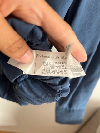 Camisa crop Zara azul talla S