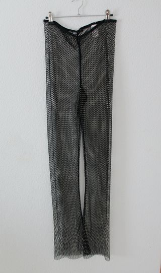Pantalones malla brillantes Zara