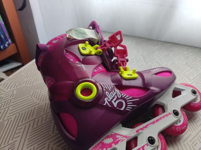 Patines Oxelo Play 5 - 4 ruedas+ rodilleras