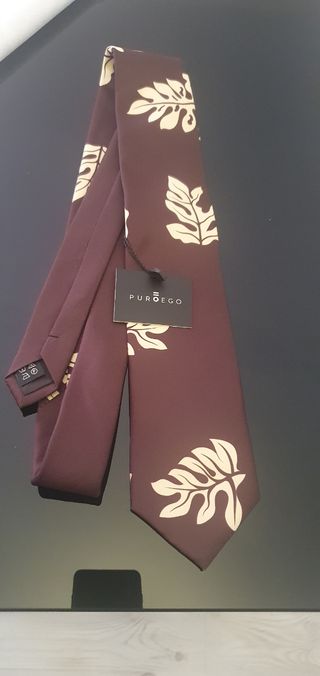 Corbata PUREGO marrón beige