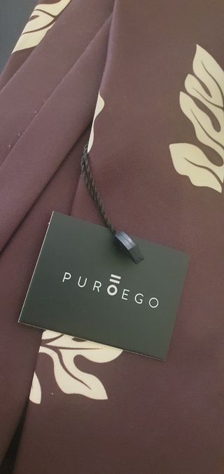 Corbata PUREGO marrón beige