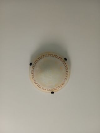 Plafoniera beige in vetro e metallo