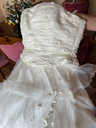 Vestido novia blanco - Talla 38