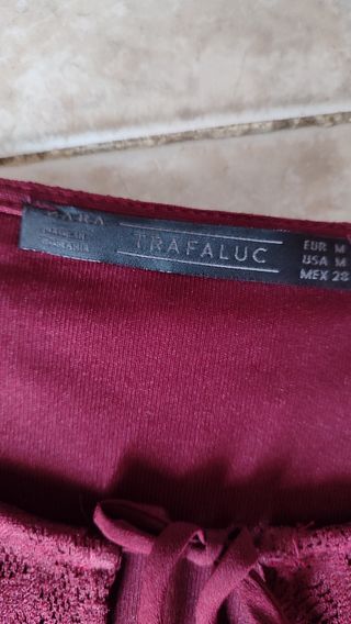Abito Zara pizzo bordeaux tg M