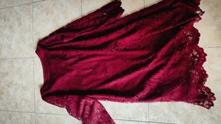 Abito Zara pizzo bordeaux tg M