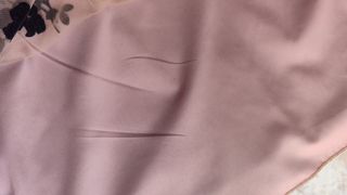 Vestito lungo rosa antico e nero floreale