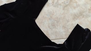 Vestito lungo rosa antico e nero floreale