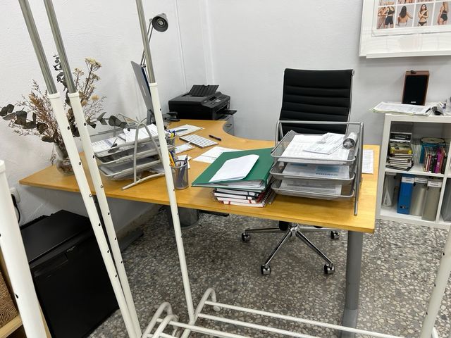 Mesa escritorio esquinera madera-metal