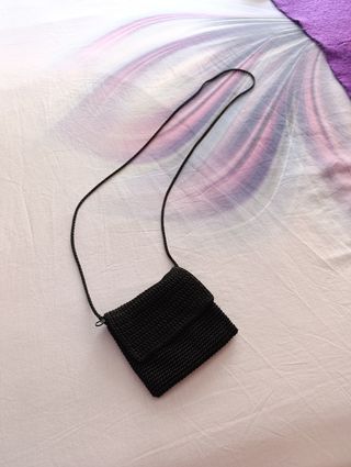 Bolso negro ganchillo